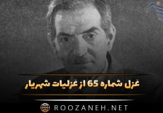 غزل شماره ۶۵ از غزلیات شهریار؛ دیدمت دورنمای در و بام ای شیراز …