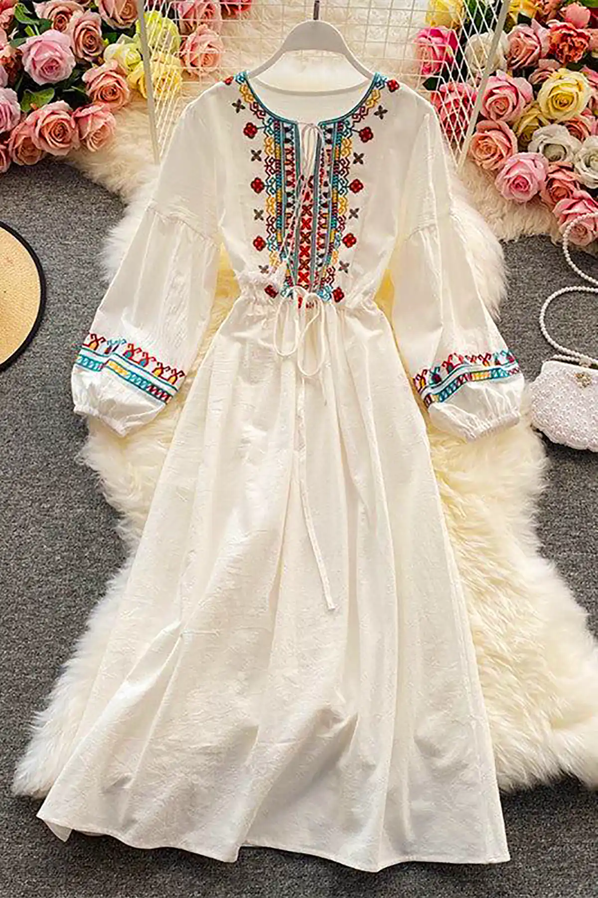 پیراهن جلو بسته زیبا زنانه