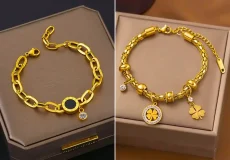 دستبند طلا شیک زنانه