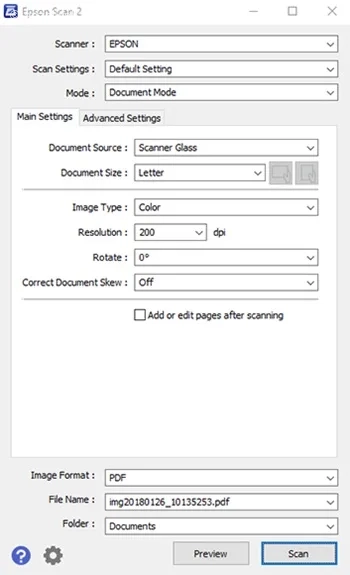 اسکن با پرینتر اپسون