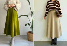استایل بلوز دامن پاییزی