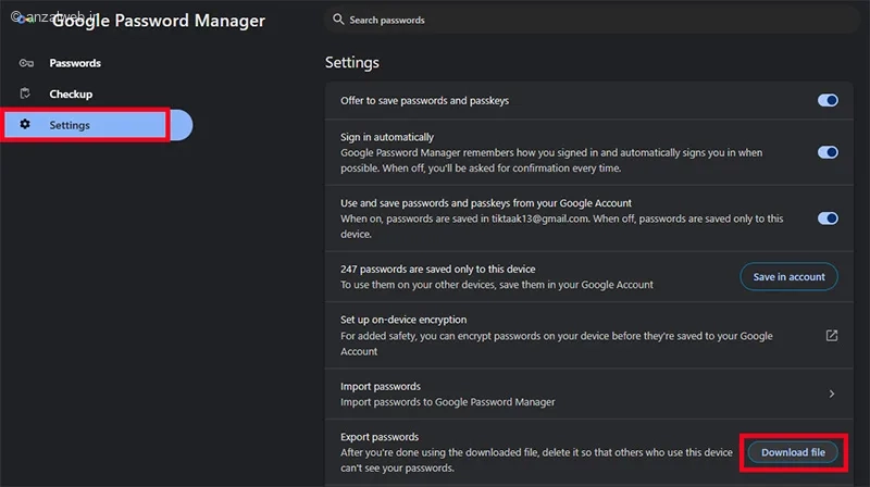 بکاپ از پسورد های کروم
