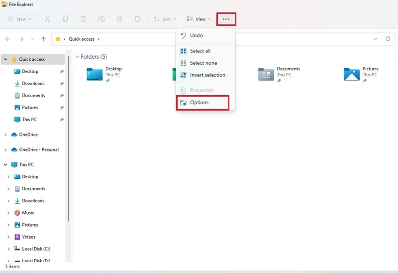 حذف recommended در ویندوز 11