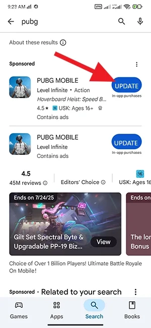 راه حل حل ارور پابجی