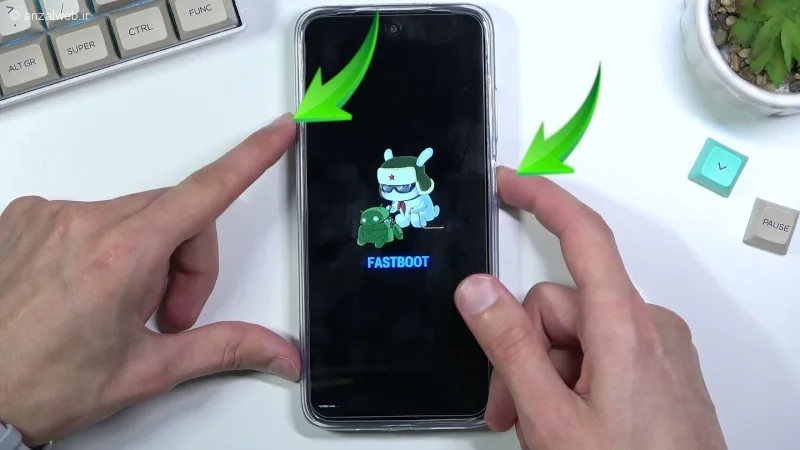 عکس رفع ارور Fastboot شیائومی