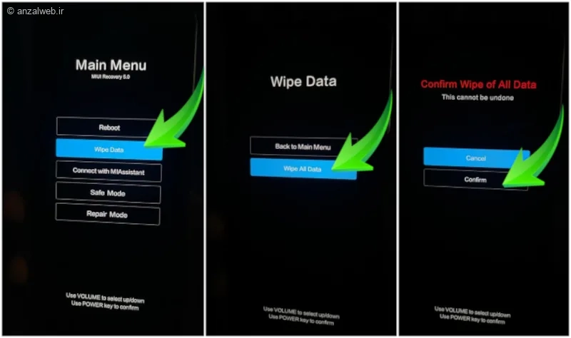 مراحل رفع ارور Fastboot شیائومی