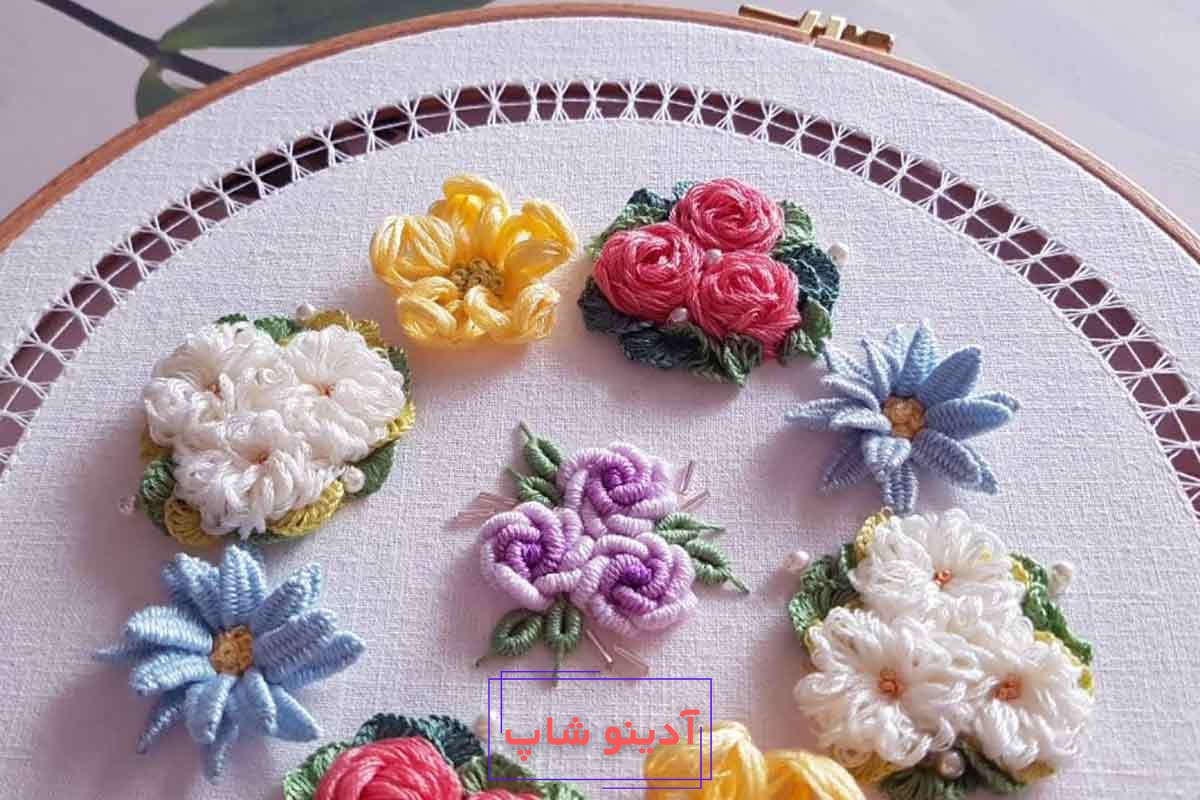 آموزش گلدوزی انواع گل