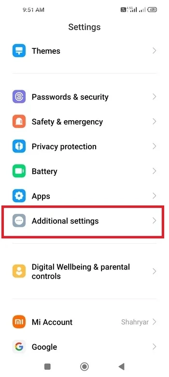 ظیمات حالت تمام صفحه در شیائومی با غیر فعال کردن نوار دکمه