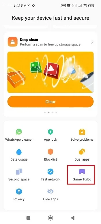 Game Turbo شیائومی