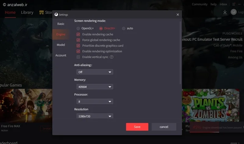 تنظیمات گیم لوپ برای رفع فریز شدن بازی کالاف دیوتی