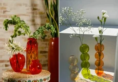 گلدان شیشه ای فانتزی