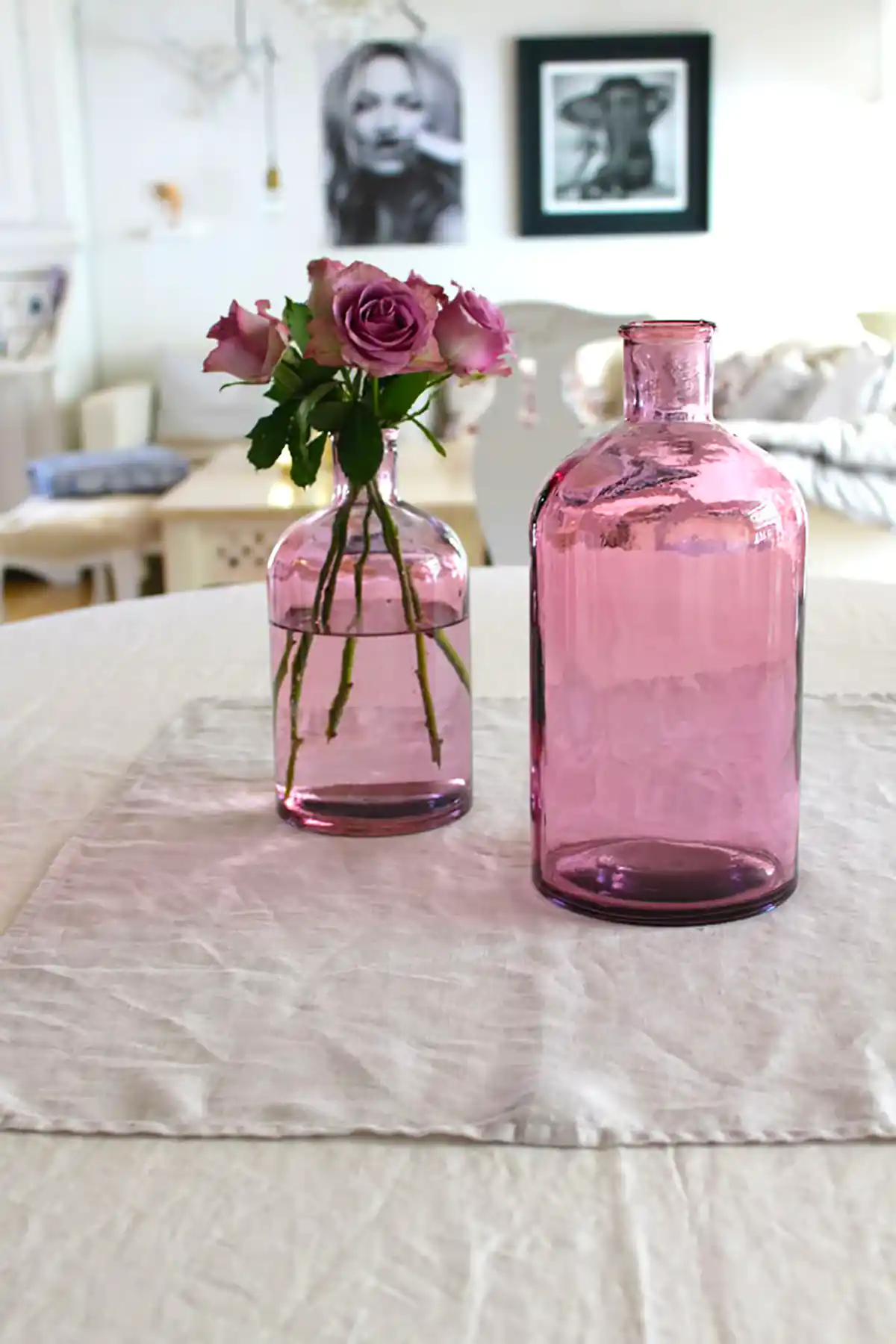 گلدان شیشه ای فانتزی
