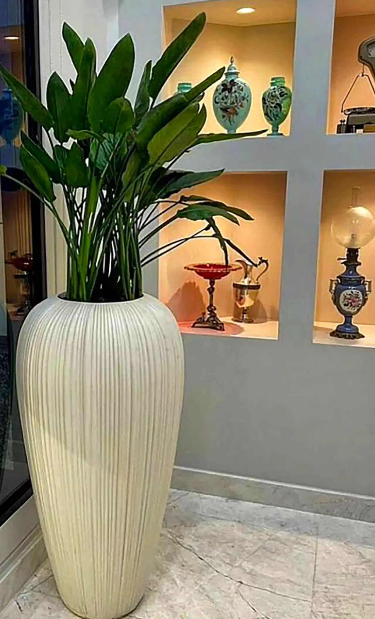 گلدان طبیعی کنار سالنی
