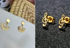 گوشواره میخی طلا جدید