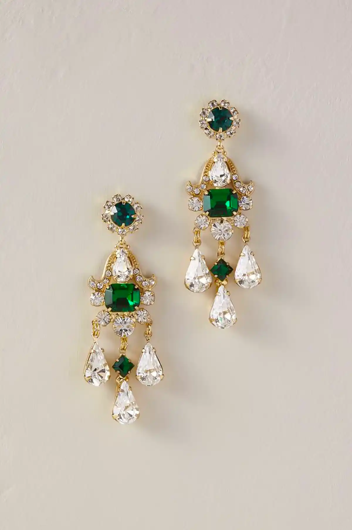 گوشواره زمردی طلا زیبا