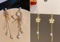گوشواره آویزی طلا شیک