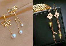 گوشواره طلا آویزی