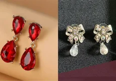 گوشواره مجلسی کریستالی زیبا + باکلاس ترین و خاص ترین گوشواره مجلسی کریستالی