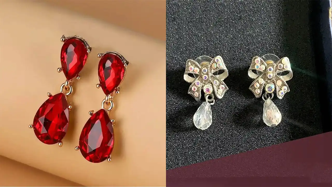 گوشواره مجلسی کریستالی زیبا + باکلاس ترین و خاص ترین گوشواره مجلسی کریستالی