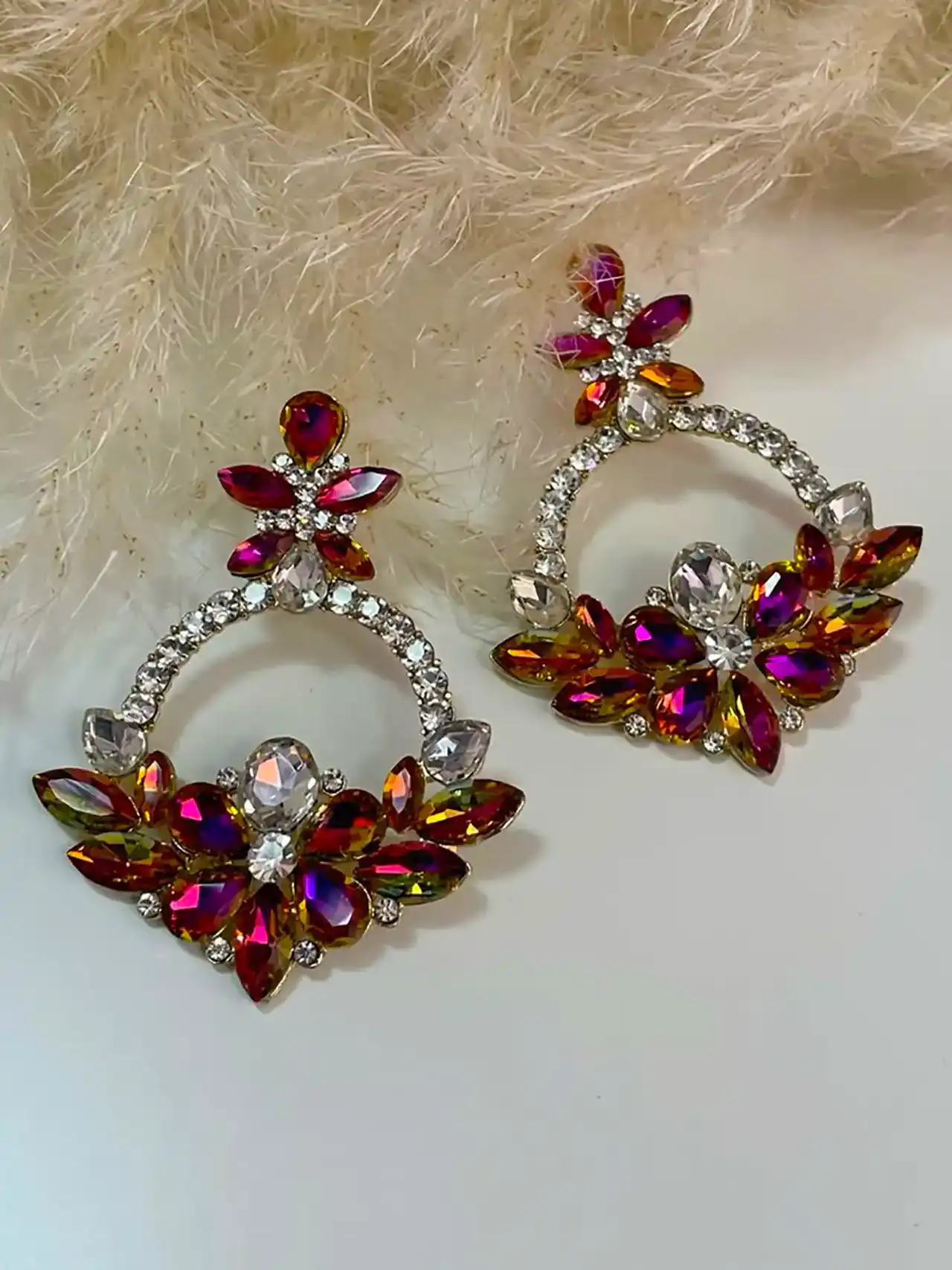 گوشواره مجلسی کریستالی زیبا + باکلاس ترین و خاص ترین گوشواره مجلسی کریستالی