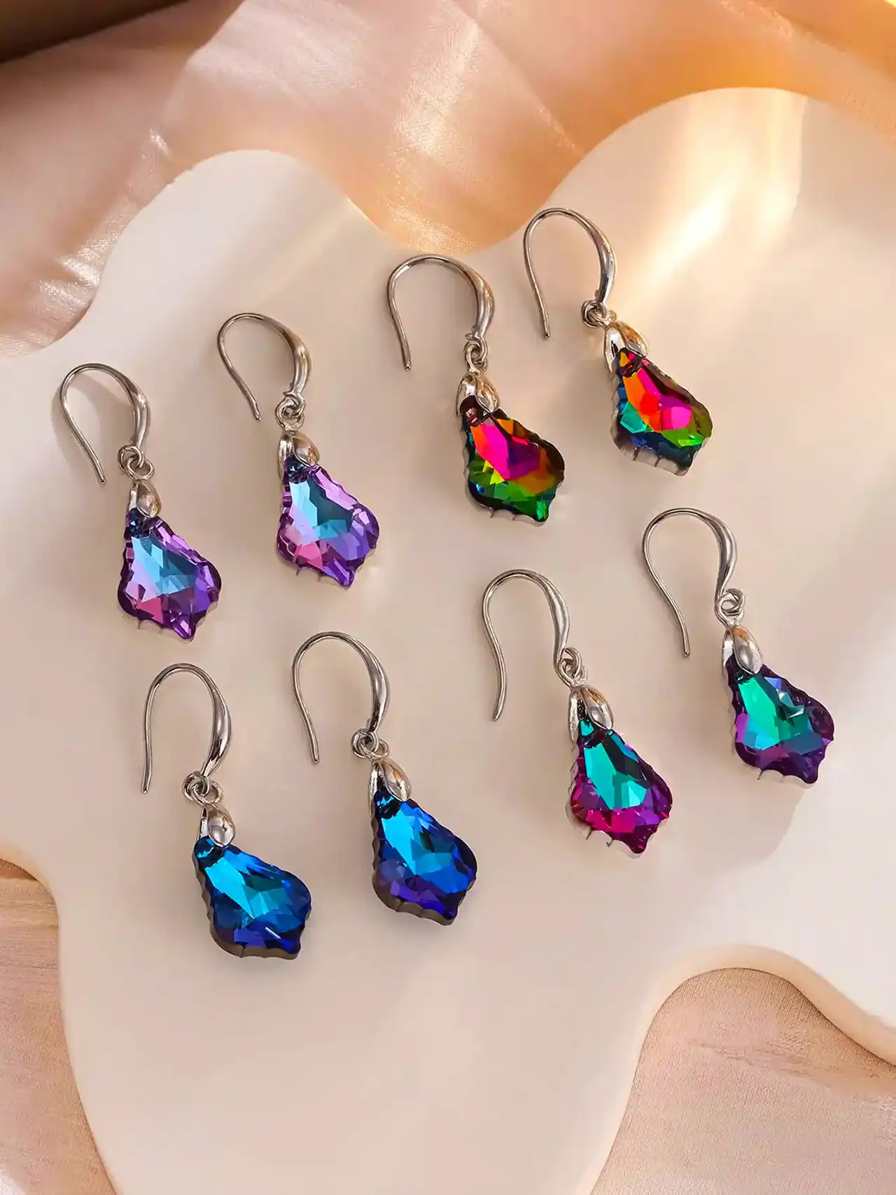 گوشواره مجلسی کریستالی زیبا + باکلاس ترین و خاص ترین گوشواره مجلسی کریستالی