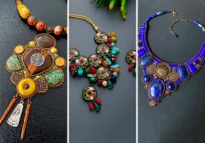 گردنبند چوکر رنگارنگ هندی
