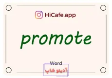 Meaning and usage of promote word