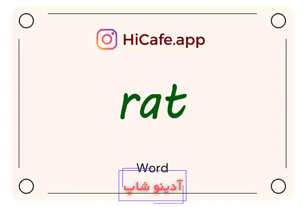 Meaning and usage of rat word