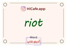 Meaning and usage of riot word