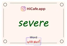 Meaning and usage of severe word