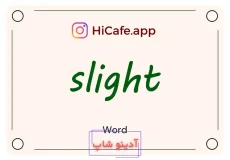 Meaning and usage of slight word
