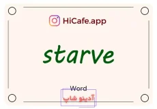 Meaning and usage of starve word