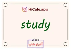Meaning and usage of study word