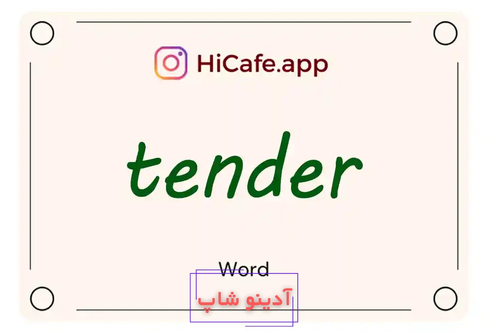 Meaning and usage of tender word