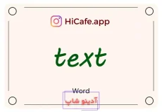 Meaning and usage of text word