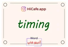 Meaning and usage of timing word