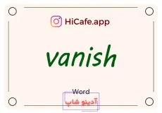 Meaning and usage of vanish word