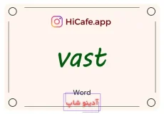 Meaning and usage of vast word