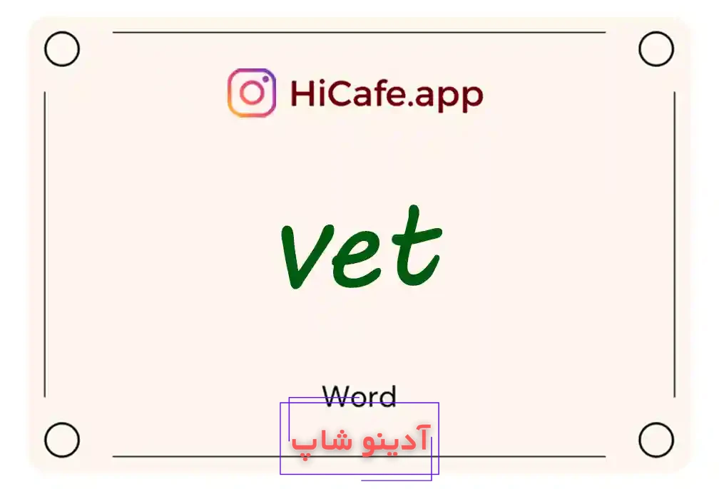 Meaning and usage of vet word