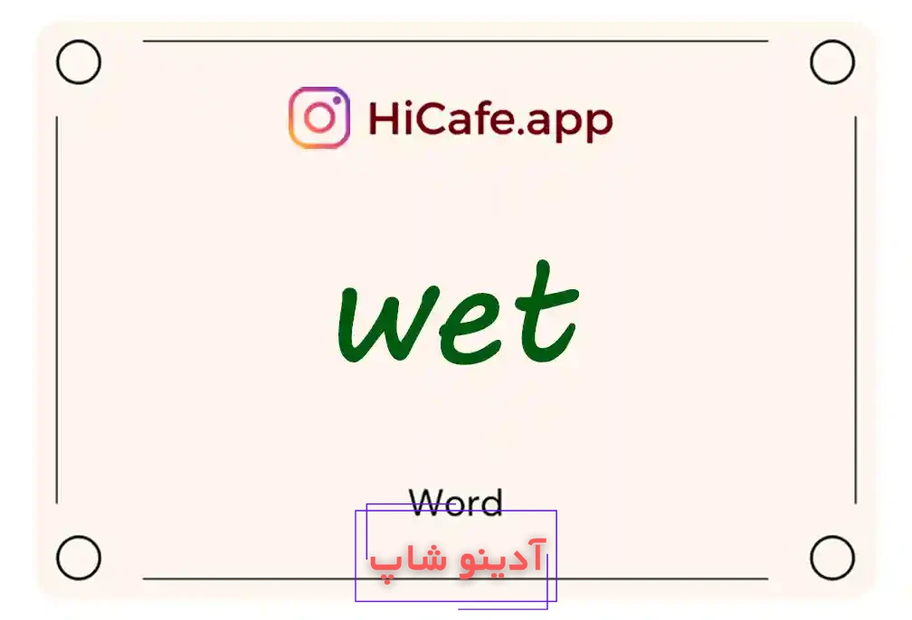 Meaning and usage of wet word