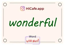 Meaning and usage of wonderful word