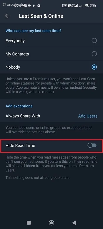 فعال یا غیرفعال کردن نمایش زمان خواندن