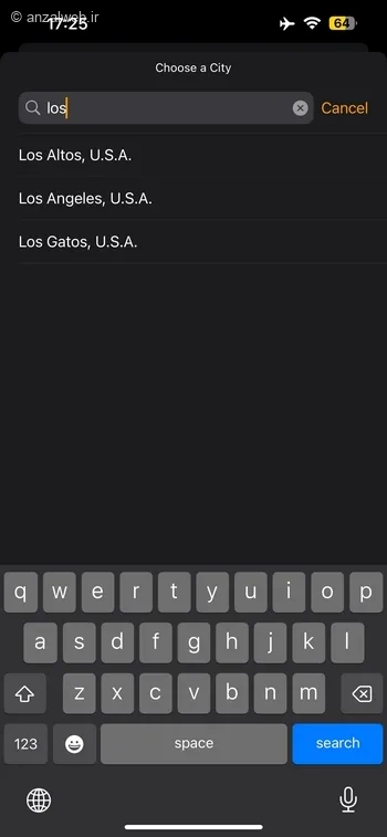 نام شهر یا کشور