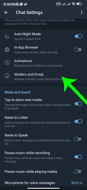 دیلیت و حذف گیف از تلگرام