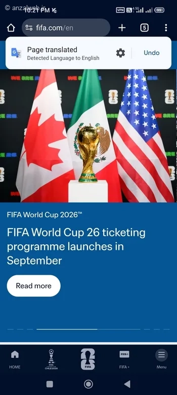 ترجمه صفحه وب در گوگل کروم در نسخه موبایل