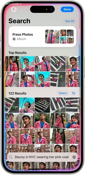استفاده از هوش مصنوعی در اپ Photos آیفون