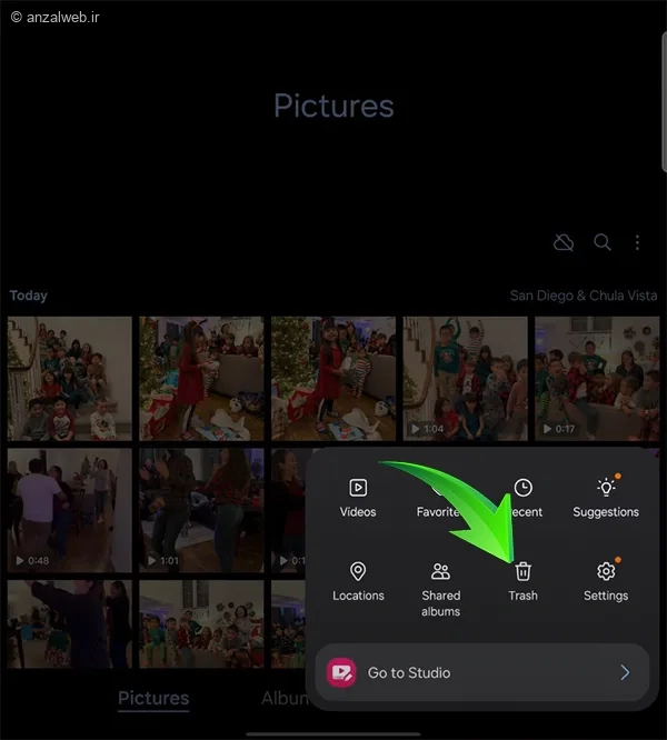 ریکاوری عکس‌ها در سامسونگ از گالری