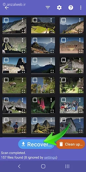 روش اصلی ریکاوری عکس‌ها در سامسونگ