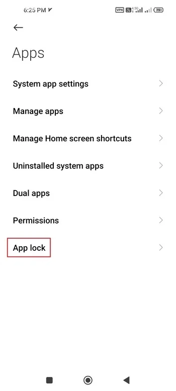 App Lock (قفل برنامه)