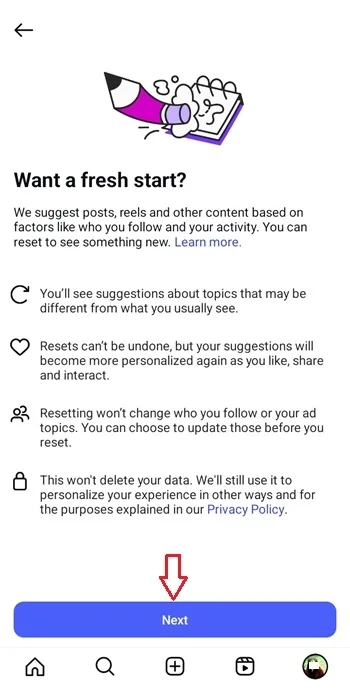 الگوریتم اینستاگرام برای اکسپلورر